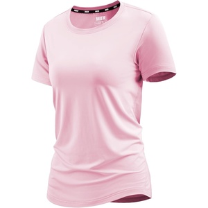 image:imageMIER Womens Running Athletic Shirts Dry Fit Active TShirt Tops Short Sleeve Soft Crew Neck Gym Workout Exercise TeesLight Pink