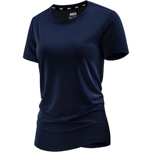 image:imageMIER Womens Running Athletic Shirts Dry Fit Active TShirt Tops Short Sleeve Soft Crew Neck Gym Workout Exercise TeesNavy