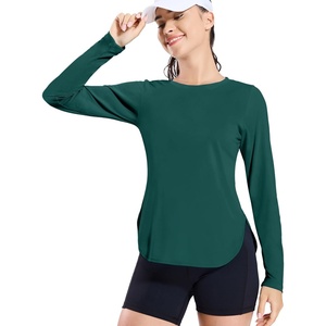 image:imageMIER Womens UPF 50 Sun Shirts Long Sleeve Workout UV Protection Dry Fit Athletic Running Gym Hiking Tops LightweightMoss Green