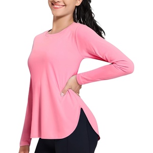 image:imageMIER Womens UPF 50 Sun Shirts Long Sleeve Workout UV Protection Dry Fit Athletic Running Gym Hiking Tops LightweightPink