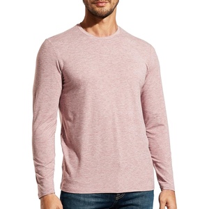 image:imageMIER XSofort Mens Long Sleeve TShirts Lightweight Super Soft Athletic Crew Neck Tees for Running Lounging Casual WorkoutPink Heather