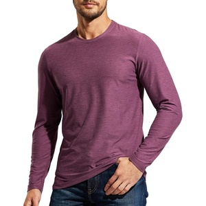image:imageMIER XSofort Mens Long Sleeve TShirts Lightweight Super Soft Athletic Crew Neck Tees for Running Lounging Casual WorkoutPlum Heather
