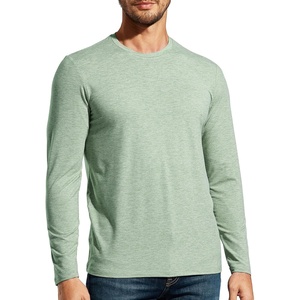 image:imageMIER XSofort Mens Long Sleeve TShirts Lightweight Super Soft Athletic Crew Neck Tees for Running Lounging Casual WorkoutSage Green Heather