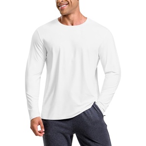 image:imageMIER XSofort Mens Long Sleeve TShirts Lightweight Super Soft Athletic Crew Neck Tees for Running Lounging Casual WorkoutWhite