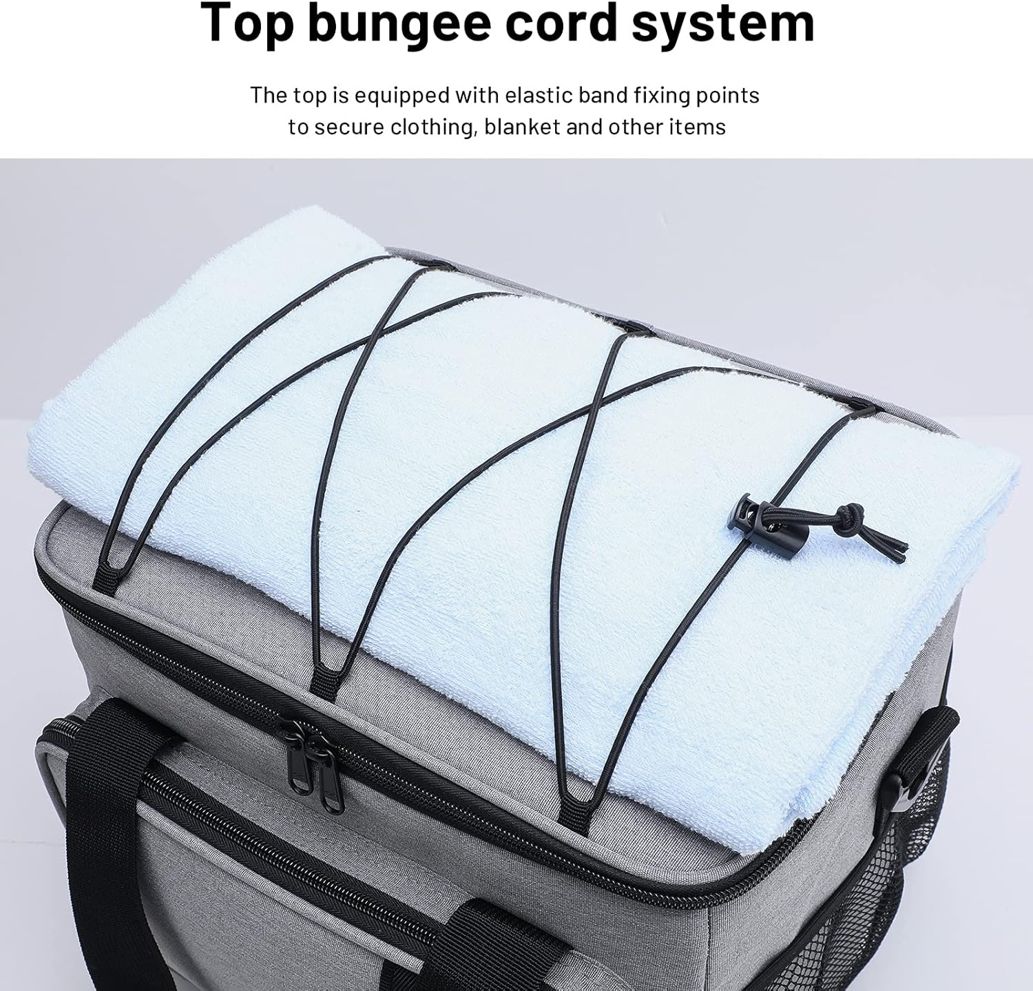 image:imageMIER Mens Lunchbox for Work Insulated 24 Cans15L Large Lunch Bags Leakproof Adult Women Lunch Box Coolers for Travel Beach Picnic Office BlackLight Gray