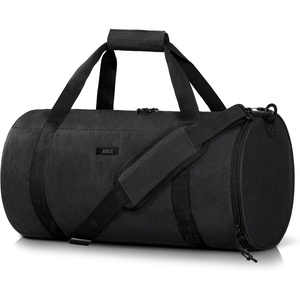 image:imageMIER Gym Bag Round Duffle Bag with Shoe Compartment amp Wet Pocket Lightweight Carry on Duffel for Men Women Workout Fitness Travel Sports 24L Blackblack
