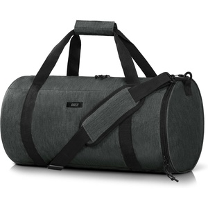 image:imageMIER Gym Bag Round Duffle Bag with Shoe Compartment amp Wet Pocket Lightweight Carry on Duffel for Men Women Workout Fitness Travel Sports 24L Blackdark grey