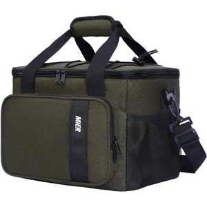 image:imageMIER Mens Lunchbox for Work Insulated 24 Cans15L Large Lunch Bags Leakproof Adult Women Lunch Box Coolers for Travel Beach Picnic Office BlackGreen