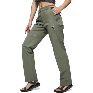 image:imageMIER Womens Quick Dry Cargo Pants Lightweight Tactical Hiking Pants with 6 Pockets Stretchy and WaterResistantSage Green