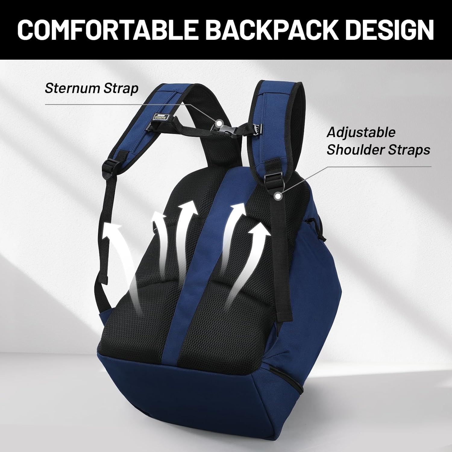 image:imageMIER Basketball Backpack Bags Sports Gym Backpacks with Shoe Compartment and Ball Holder for Adult Men Large Soccer BagDark Blue