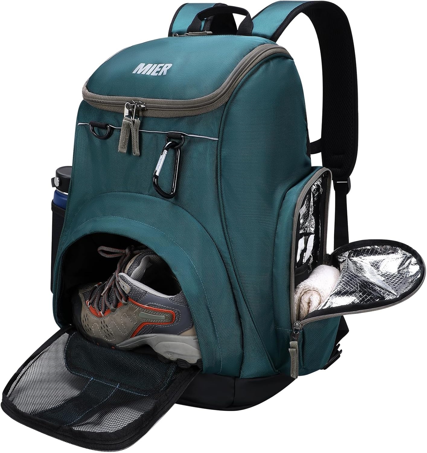 image:imageMIER Gym Backpack 40L Basketball Backpack with Ball Compartment amp Shoes Storage MultiFunctional Sports Soccer Bag Large Equipment Back Pack Volleyball Backpacks for Men WomenDark Green
