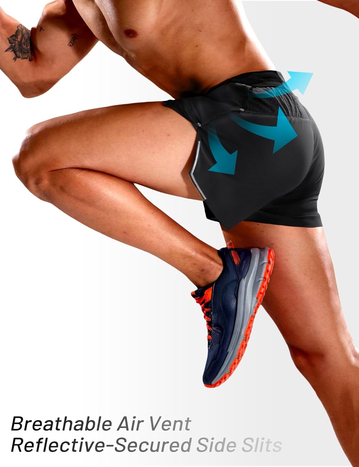 image:imageMIER Limitless Mens 25 Lightweight Marathon Running Shorts Quick Dry Cooling Racing Shorts with Pocket BriefLinedBlack