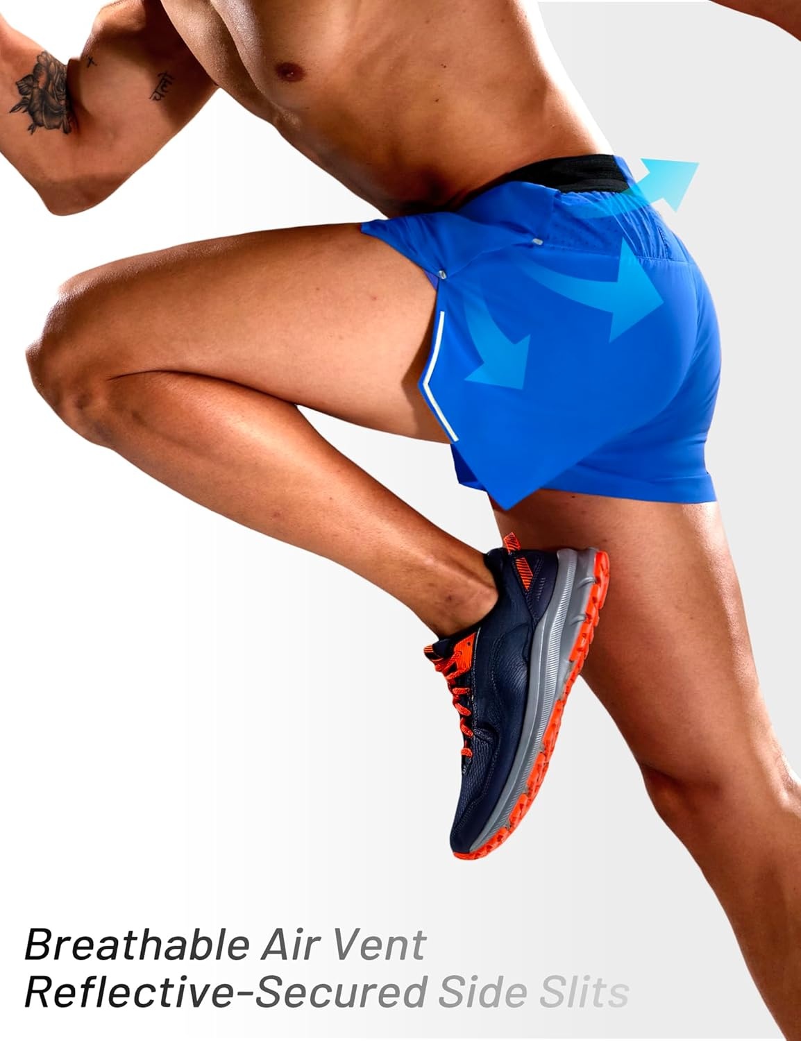 image:imageMIER Limitless Mens 25 Lightweight Marathon Running Shorts Quick Dry Cooling Racing Shorts with Pocket BriefLinedRoyal Blue