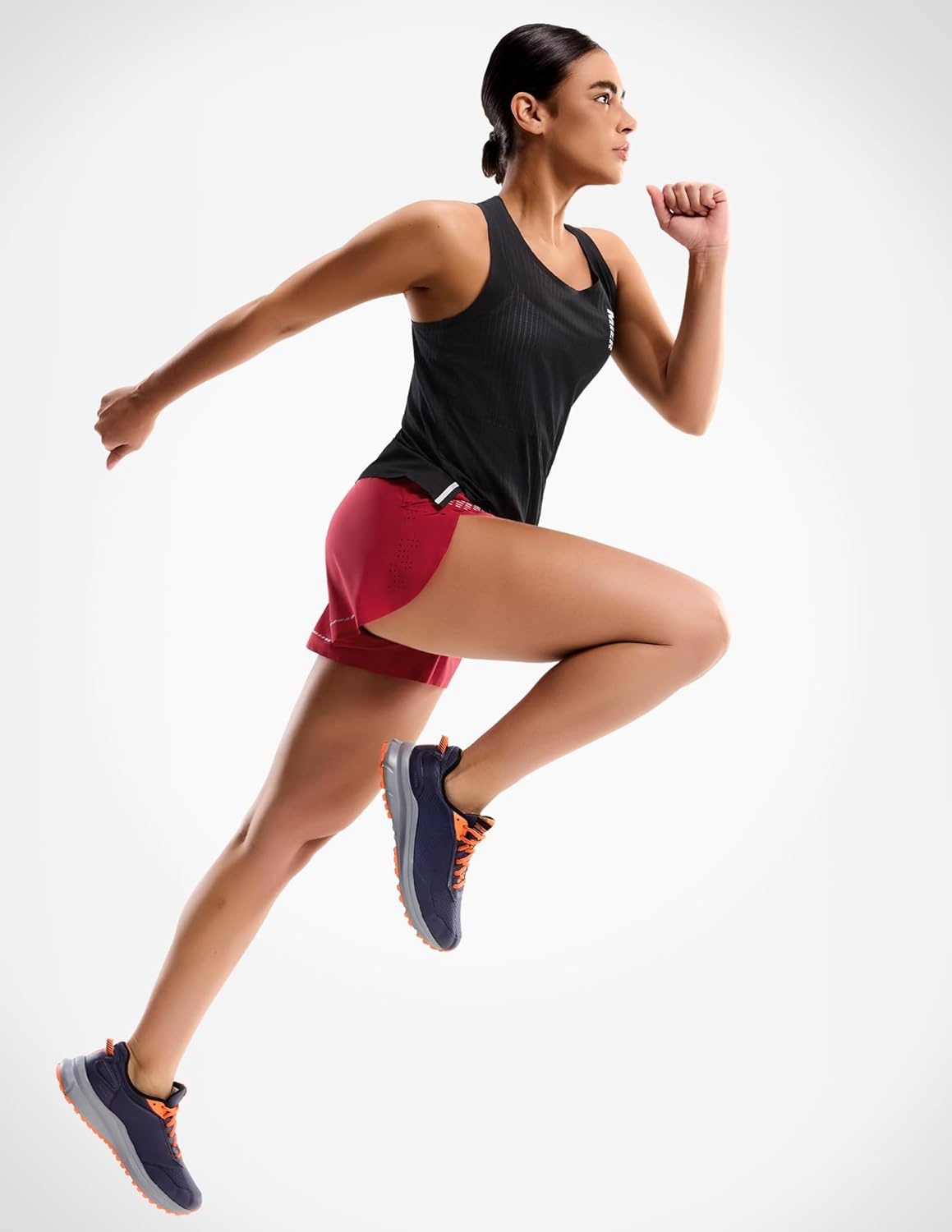 image:imageMIER Limitless Running Tank Tops Womens Seamless Quick Dry Marathon Racing Singlets Ultra LightweightBlack