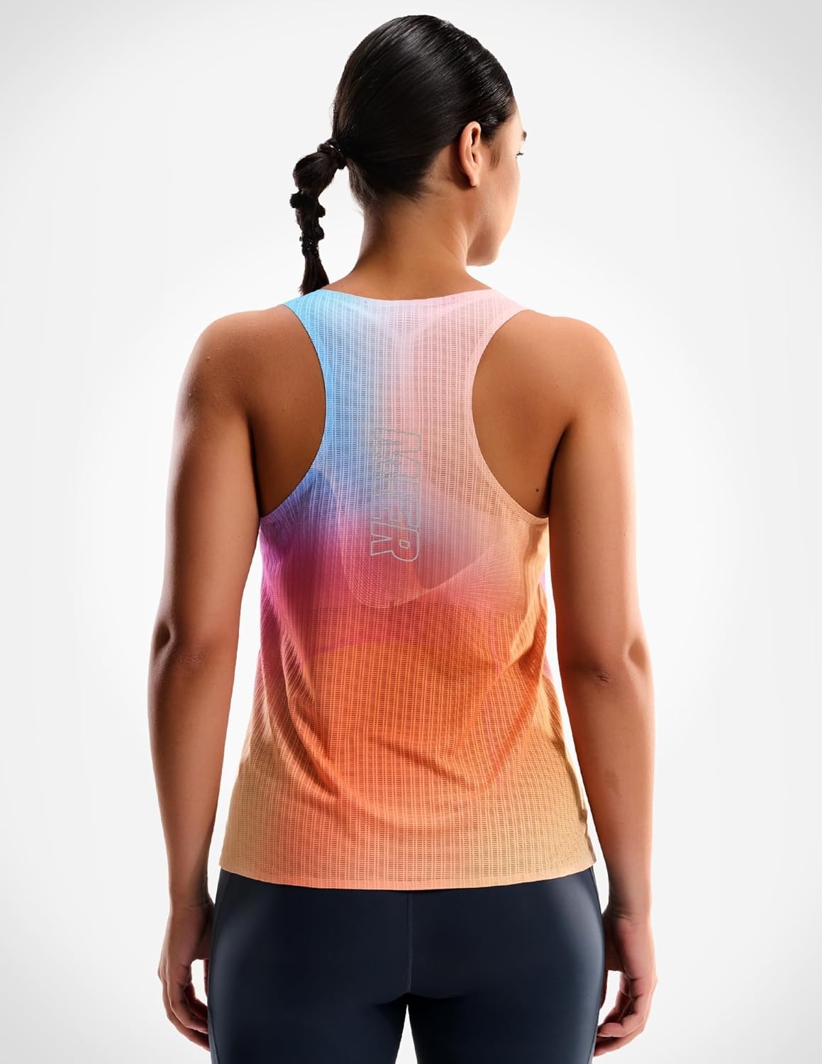 image:imageMIER Limitless Running Tank Tops Womens Seamless Quick Dry Marathon Racing Singlets Ultra LightweightRainbow Clouds