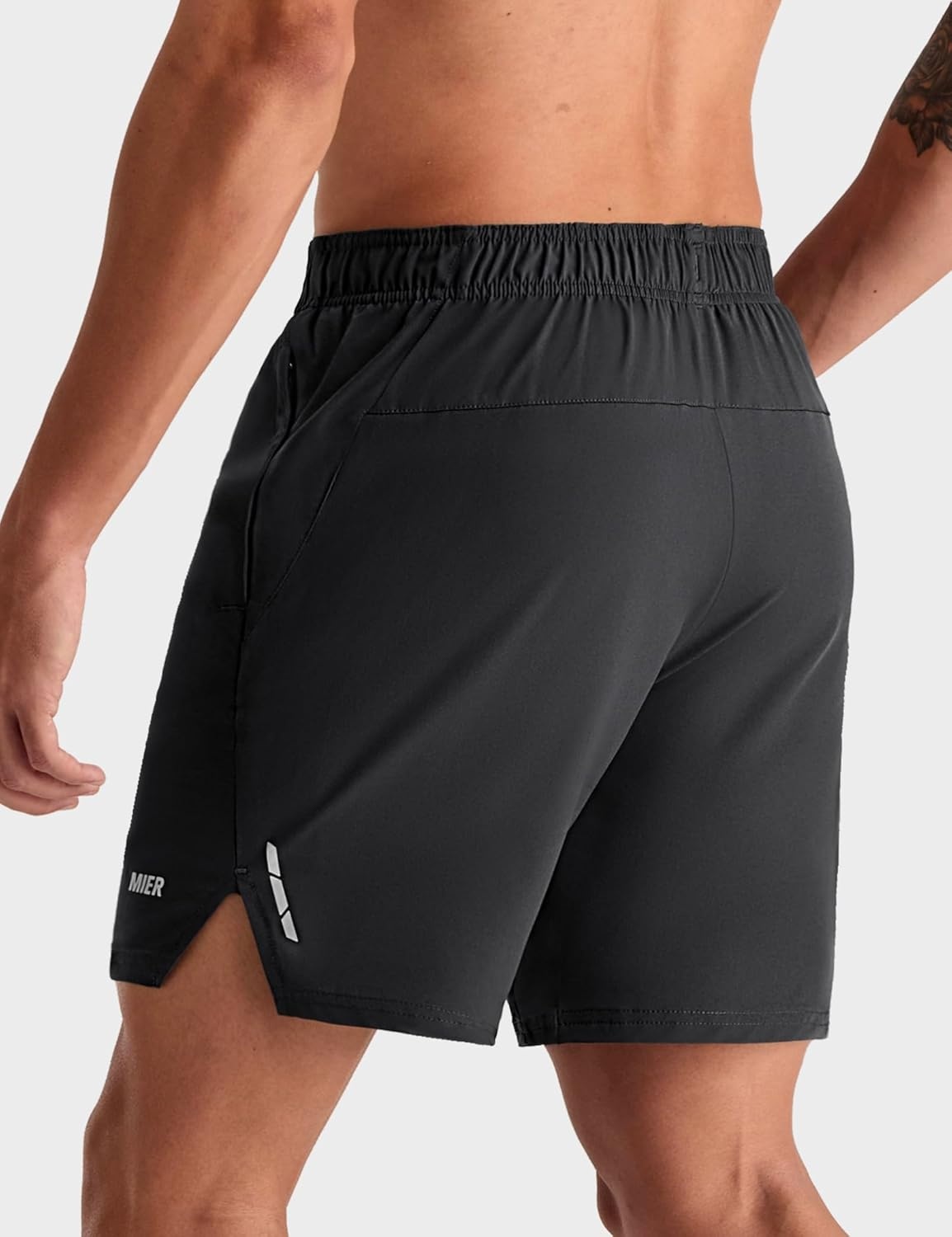 image:imageMIER Mens 2 in 1 Running Shorts 7 Workout Gym Athletic Shorts for Men Quick Dry Lightweight with Pockets for TrainingBlack