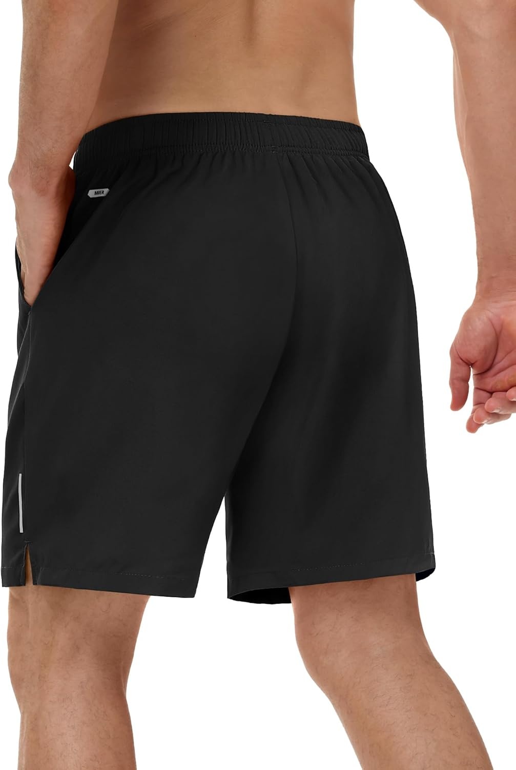image:imageMIER Mens 3 Pack Athletic Running Shorts 7 Inch Quick Dry Lightweight Gym Workout Training Shorts with Pockets No LinerBlackDark GreyLight Grey