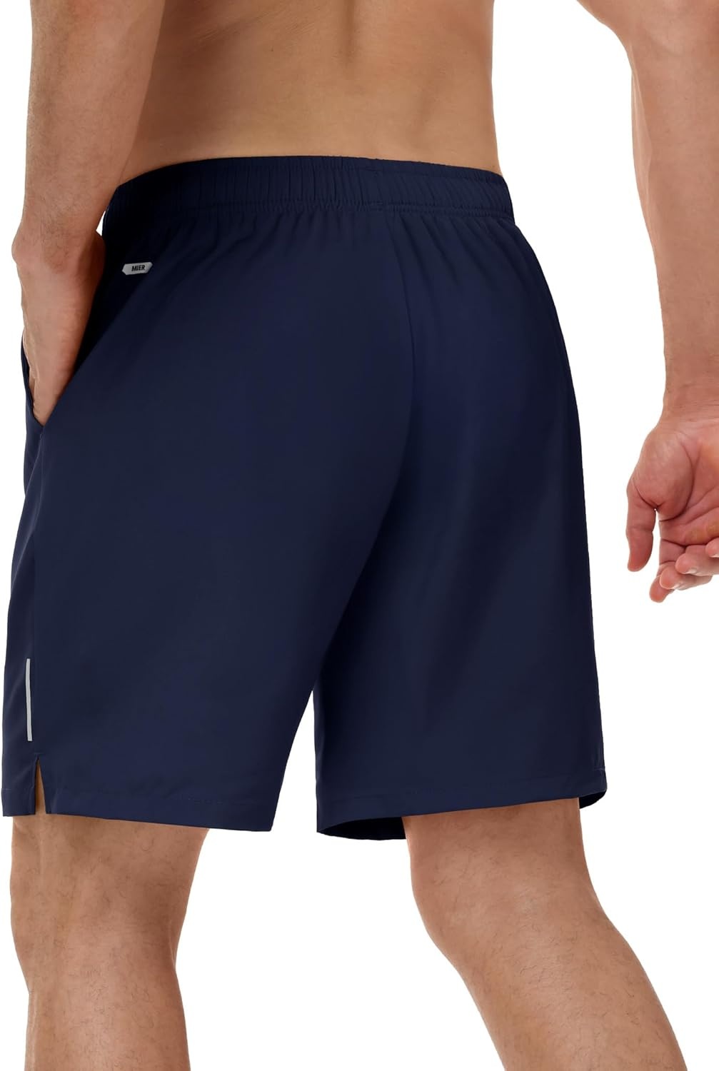 image:imageMIER Mens 3 Pack Athletic Running Shorts 7 Inch Quick Dry Lightweight Gym Workout Training Shorts with Pockets No LinerBlackDark GreyNavy