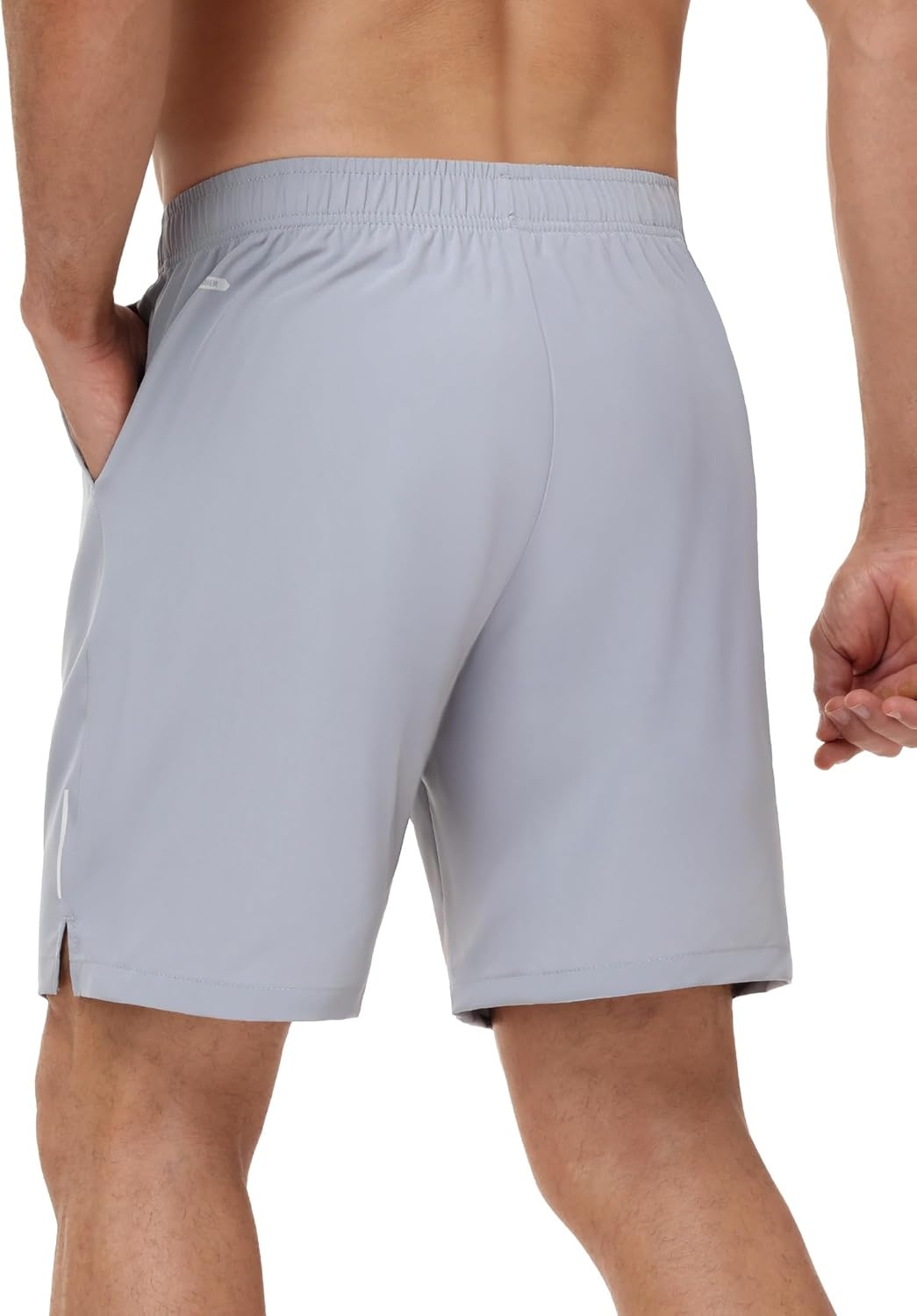 image:imageMIER Mens 3 Pack Athletic Running Shorts 7 Inch Quick Dry Lightweight Gym Workout Training Shorts with Pockets No LinerBlackNavyLight Grey