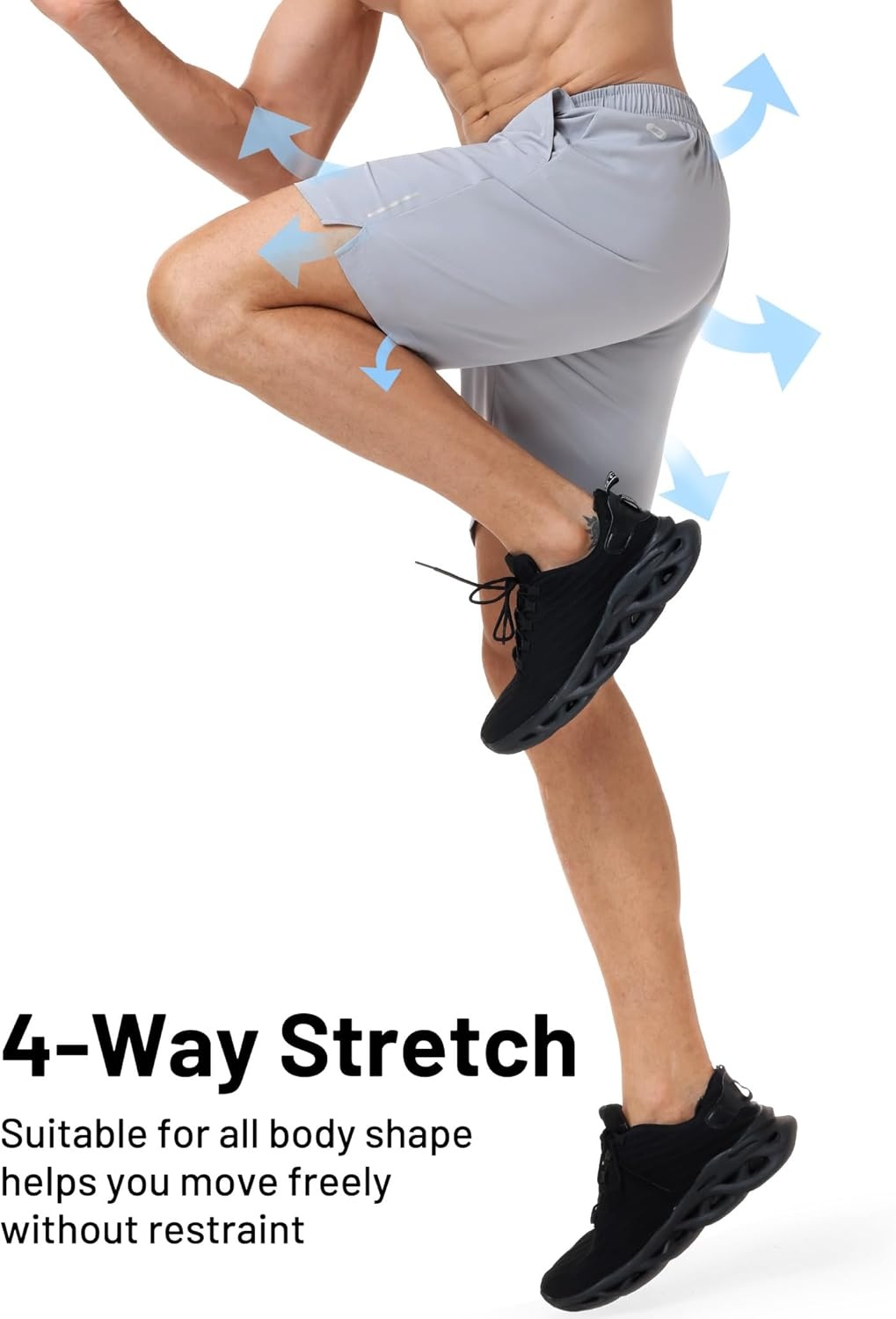 image:imageMIER Mens 3 Pack Athletic Running Shorts 7 Inch Quick Dry Lightweight Gym Workout Training Shorts with Pockets No LinerBlackNavyLight Grey