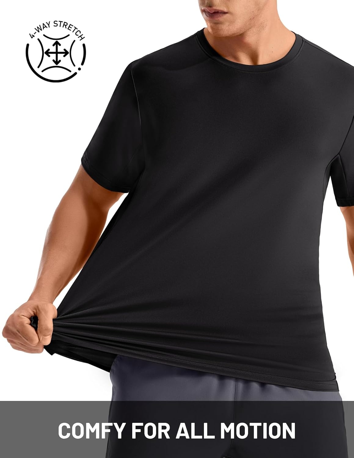 image:imageMIER Mens Dry Fit Running T Shirts Moisture Wicking COOL MAX Short Sleeve Workout Athletic Gym Sports Tee Shirts for MenBlack