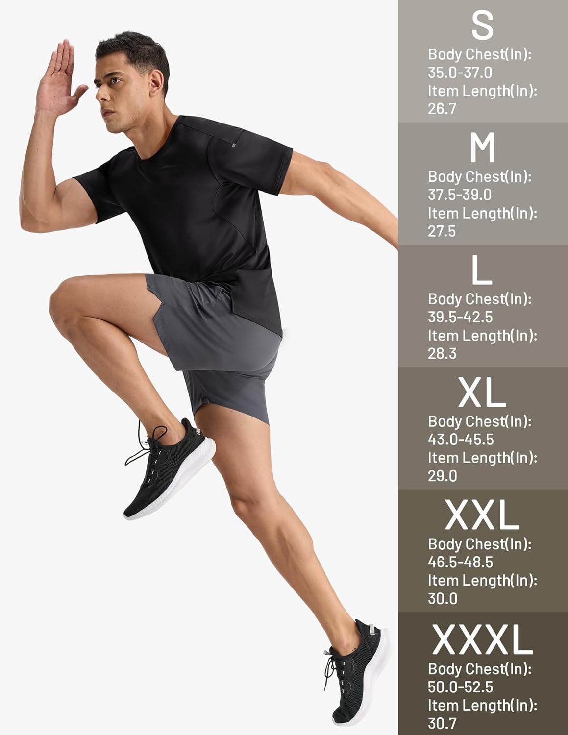 image:imageMIER Mens Dry Fit Running T Shirts Moisture Wicking COOL MAX Short Sleeve Workout Athletic Gym Sports Tee Shirts for MenBlack