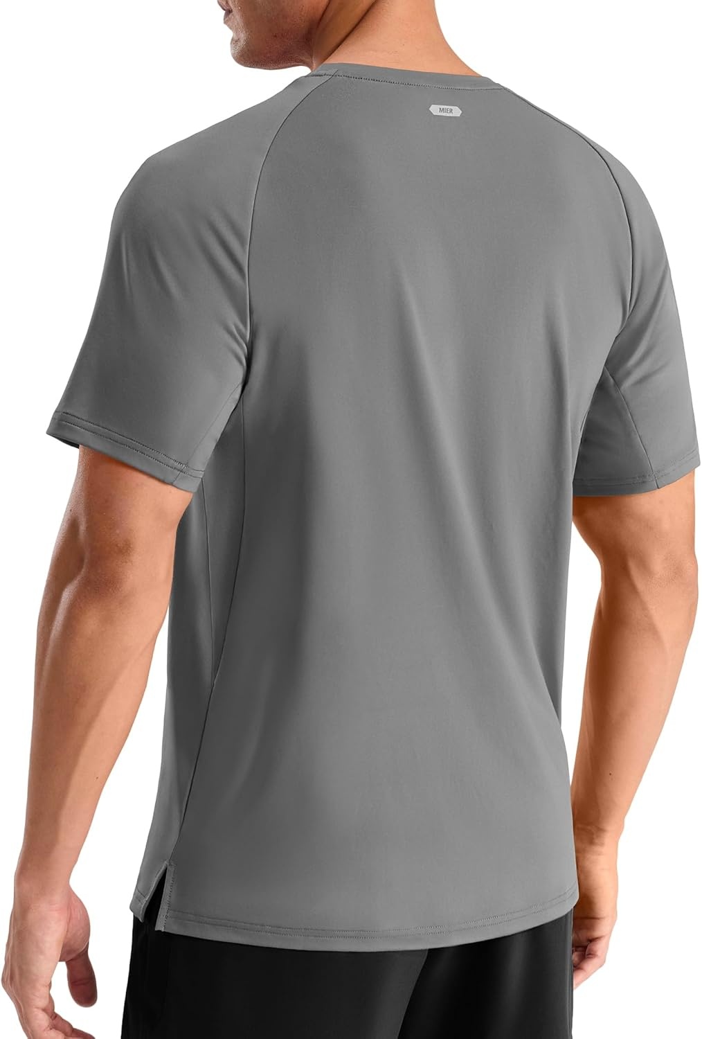 image:imageMIER Mens Dry Fit Running T Shirts Moisture Wicking COOL MAX Short Sleeve Workout Athletic Gym Sports Tee Shirts for MenDark Grey