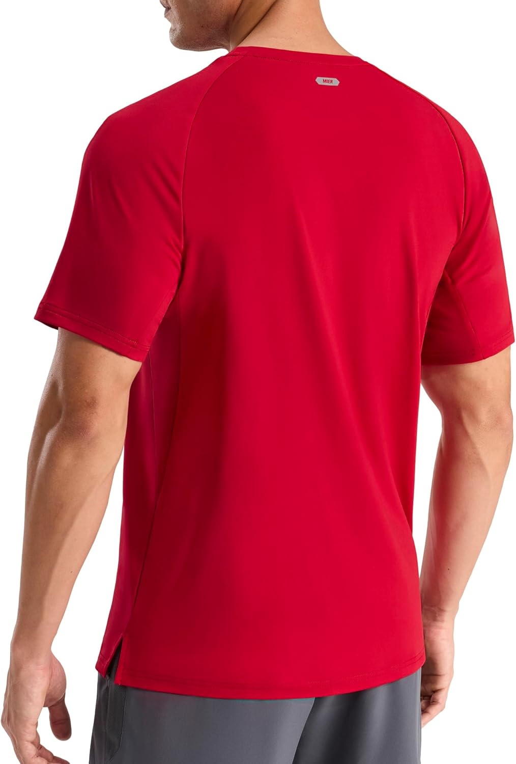 image:imageMIER Mens Dry Fit Running T Shirts Moisture Wicking COOL MAX Short Sleeve Workout Athletic Gym Sports Tee Shirts for MenRed