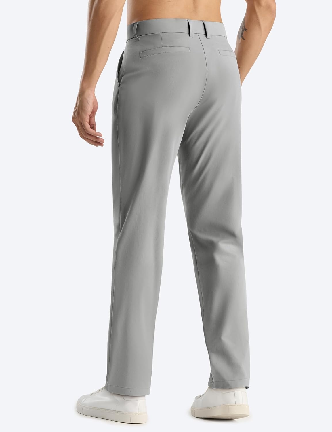image:imageMIER Mens Golf Pants Lightweight Work Dress Pant 30 Classic Fit Trousers Comfy Slacks for Business Casual with PocketsLight Grey