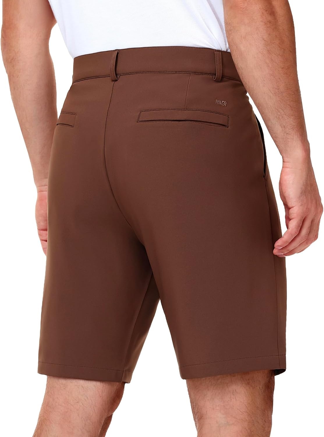 image:imageMIER Mens Golf Shorts 7 9 Stretch Lightweight Work Dress Flat Front Shorts with 4 Pockets for Casual Travel HikingBrown