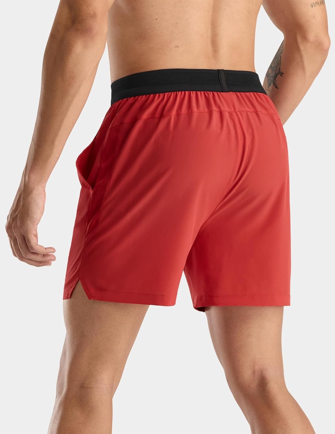 image:imageMIER Mens Quick Dry Athletic Running Shorts with Pockets ExtraLight Workout Gym Sports Active Shorts for Men5 Inch InseamRed