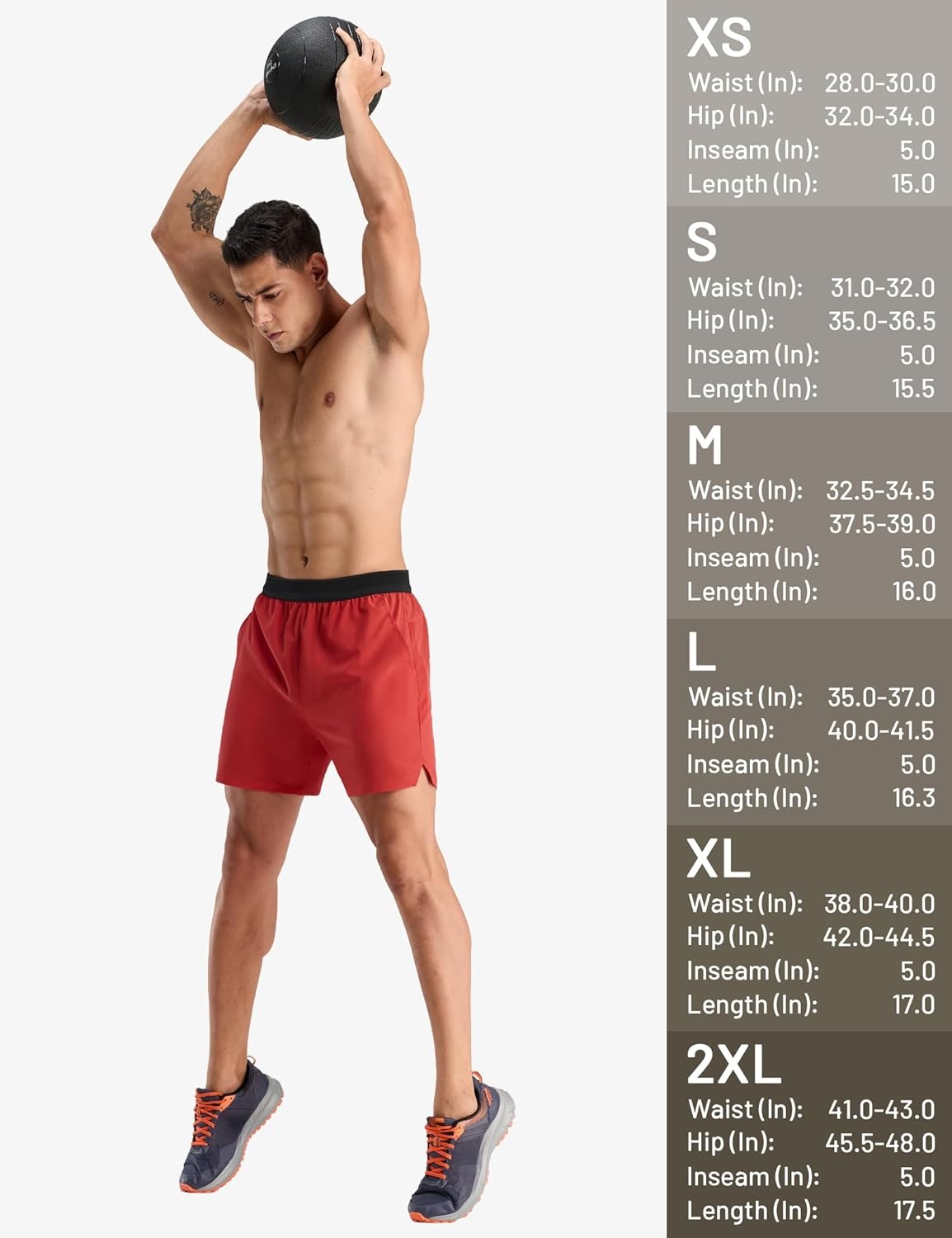 image:imageMIER Mens Quick Dry Athletic Running Shorts with Pockets ExtraLight Workout Gym Sports Active Shorts for Men5 Inch InseamRed