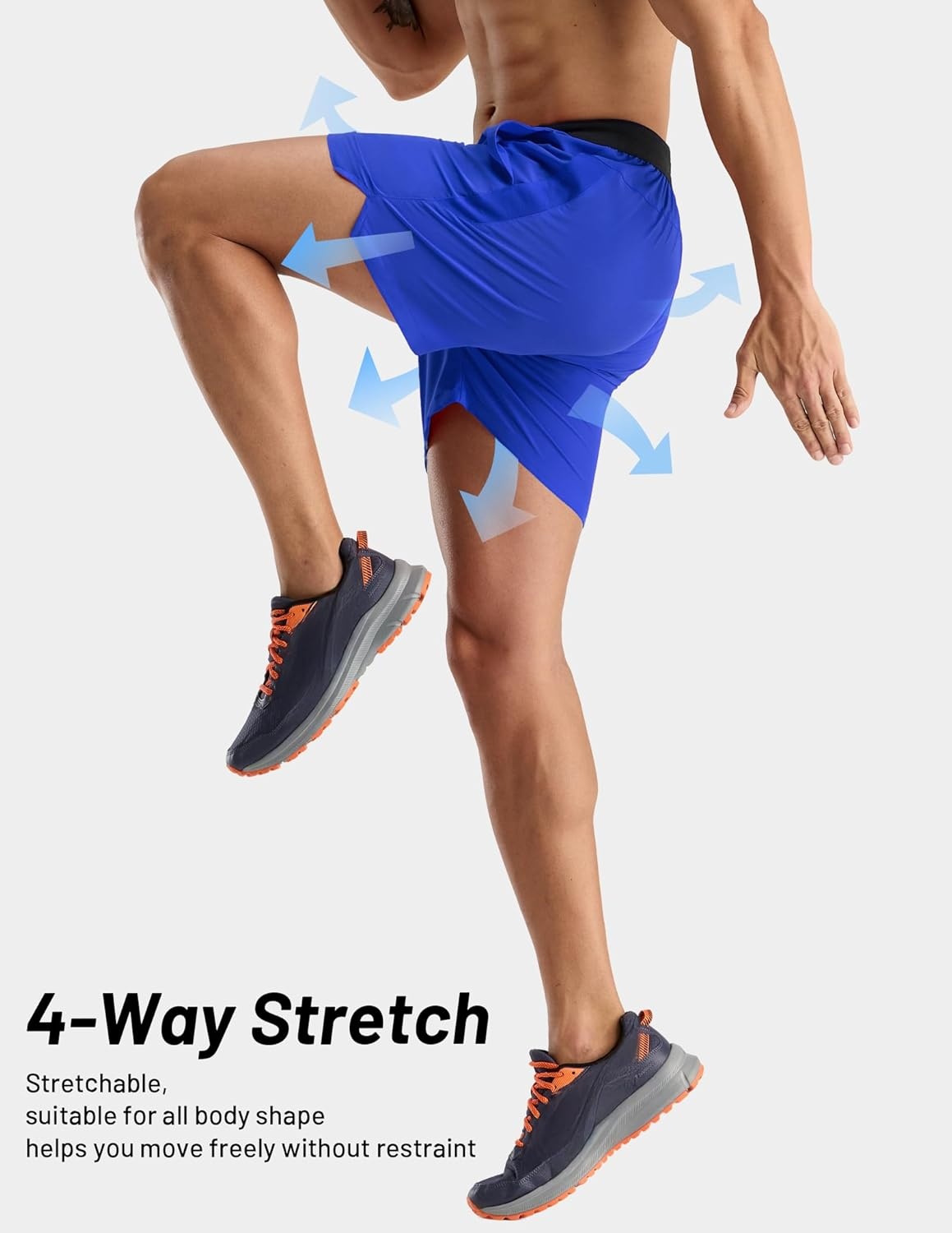 image:imageMIER Mens Quick Dry Athletic Running Shorts with Pockets ExtraLight Workout Gym Sports Active Shorts for Men5 Inch InseamRoyal Blue