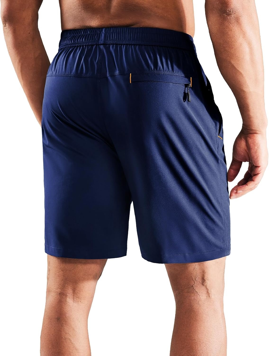 image:imageMIER Mens Quick Dry Running Shorts with Zipper Pocket Elastic Waist Athletic Workout Exercise ShortsNavy