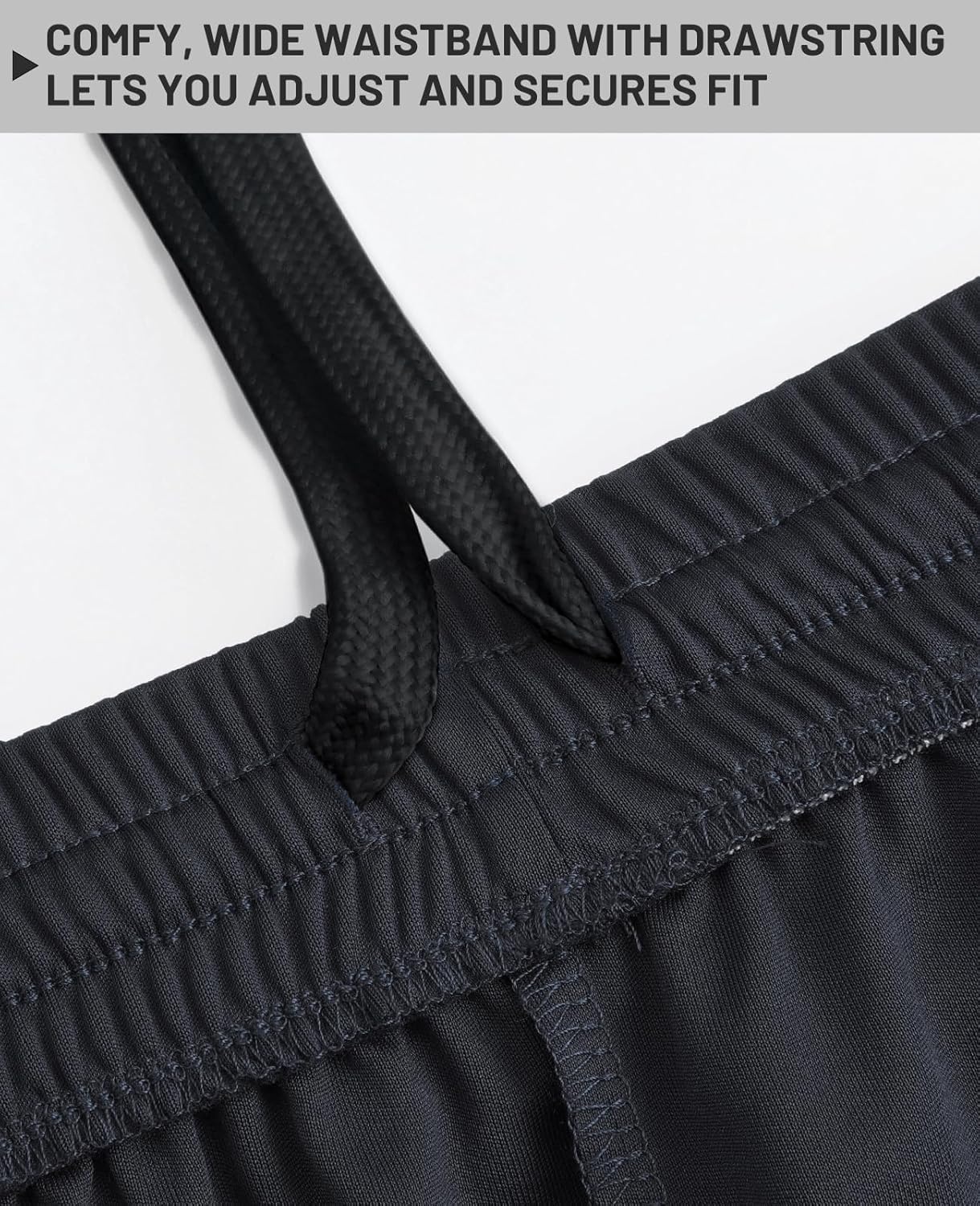 image:imageMIER Mens QuickDry AthleticSoccerBasketball Shorts Without Pockets No Liner Running Workout Training Active ShortsBlack