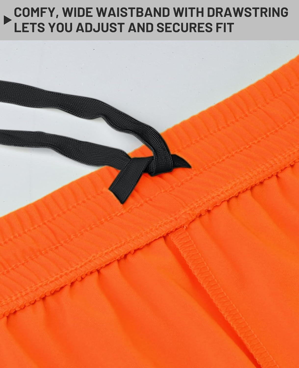 image:imageMIER Mens QuickDry AthleticSoccerBasketball Shorts Without Pockets No Liner Running Workout Training Active ShortsOrange
