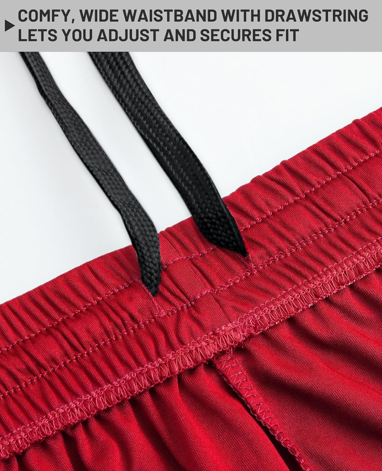 image:imageMIER Mens QuickDry AthleticSoccerBasketball Shorts Without Pockets No Liner Running Workout Training Active ShortsRed