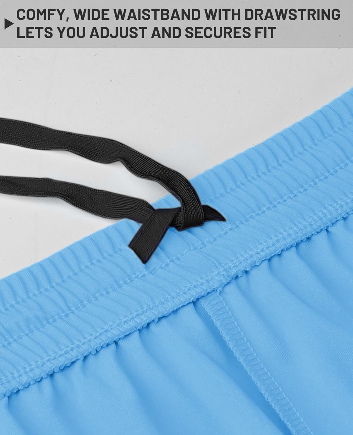 image:imageMIER Mens QuickDry AthleticSoccerBasketball Shorts Without Pockets No Liner Running Workout Training Active ShortsSky Blue