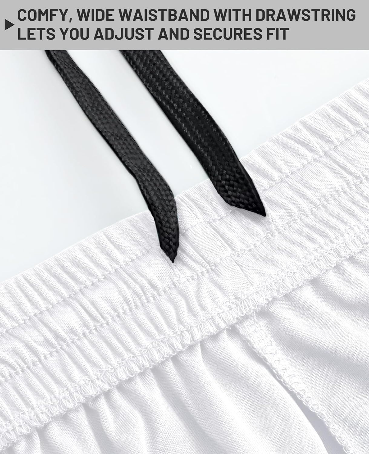 image:imageMIER Mens QuickDry AthleticSoccerBasketball Shorts Without Pockets No Liner Running Workout Training Active ShortsWhite