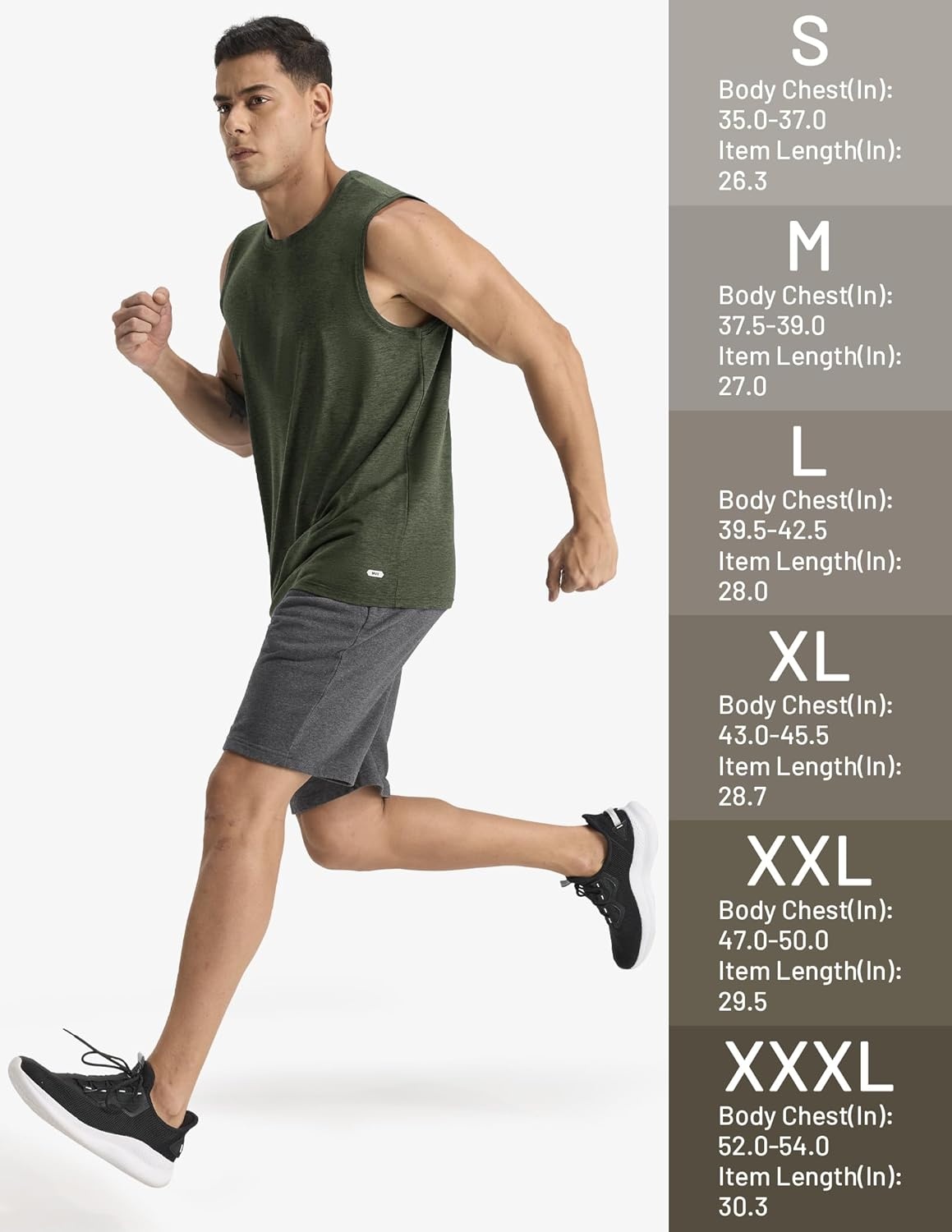 image:imageMIER Mens Tank Tops Quick Dry Workout Sleeveless Muscle Shirts Summer Gym Running Athletic Casual Tee Shirts UltraSoftHeather Dark Green