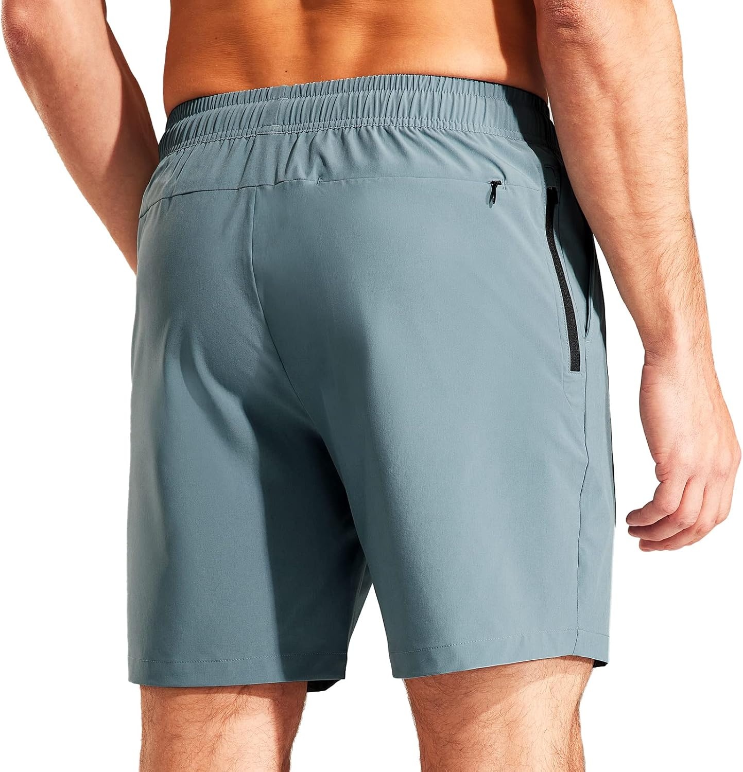 image:imageMIER Mens Workout Running Shorts 7 Inch Lightweight Athletic with Zipper Pockets No Liner QuickDry Gym Active ShortsCoolgrey