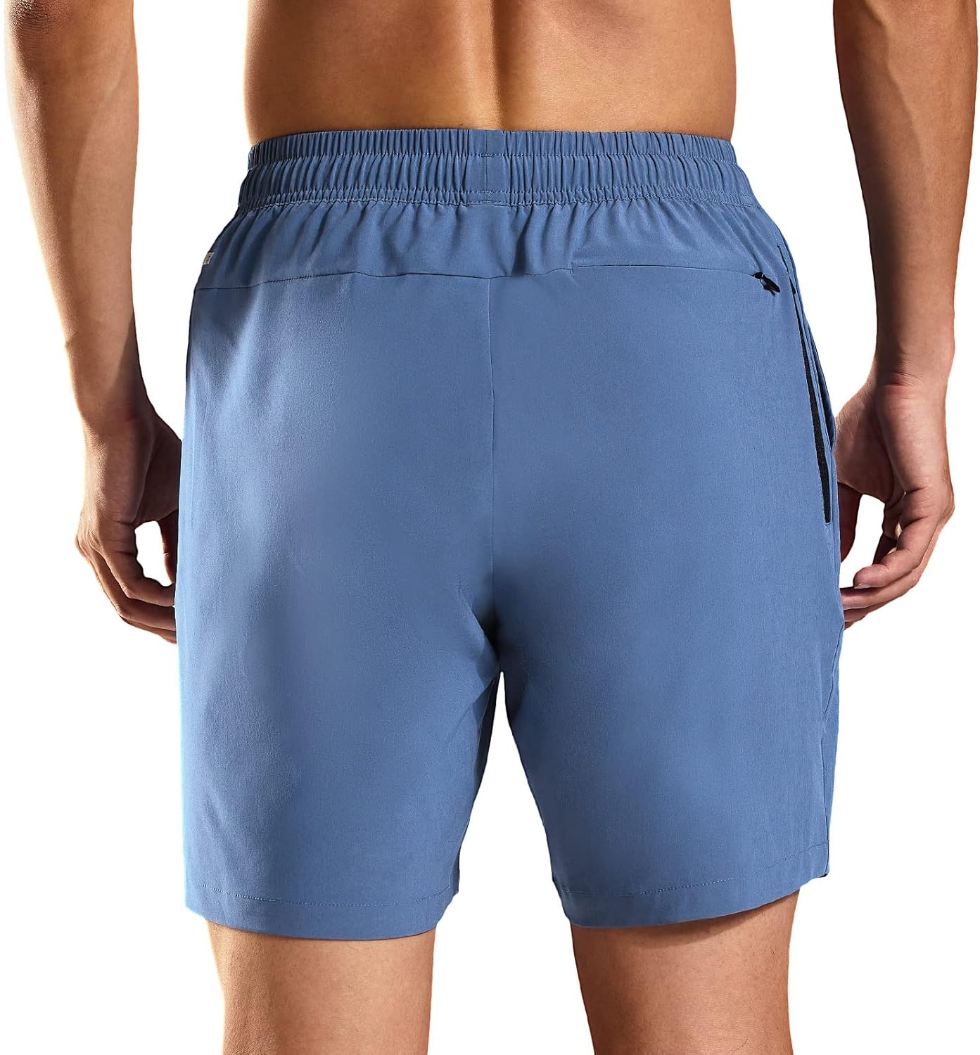 image:imageMIER Mens Workout Running Shorts 7 Inch Lightweight Athletic with Zipper Pockets No Liner QuickDry Gym Active ShortsIndigo Blue