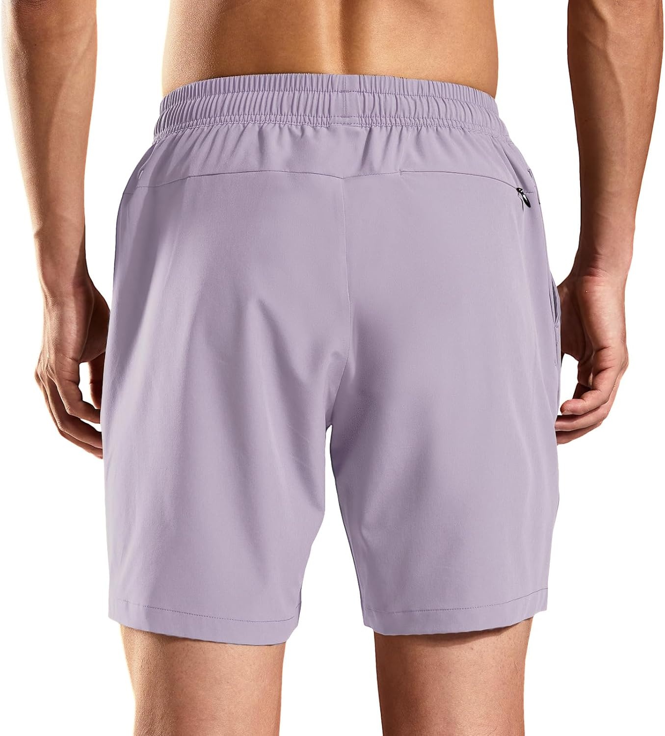 image:imageMIER Mens Workout Running Shorts 7 Inch Lightweight Athletic with Zipper Pockets No Liner QuickDry Gym Active ShortsLilac Purple