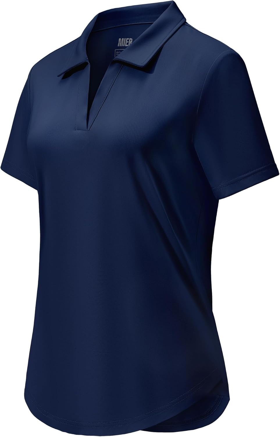 image:imageMIER Polo Shirts for Women V Neck Short Sleeve Golf Tennis Shirts Quick Dry Soft UPF 50 Collared Active Tops LightweightNavy