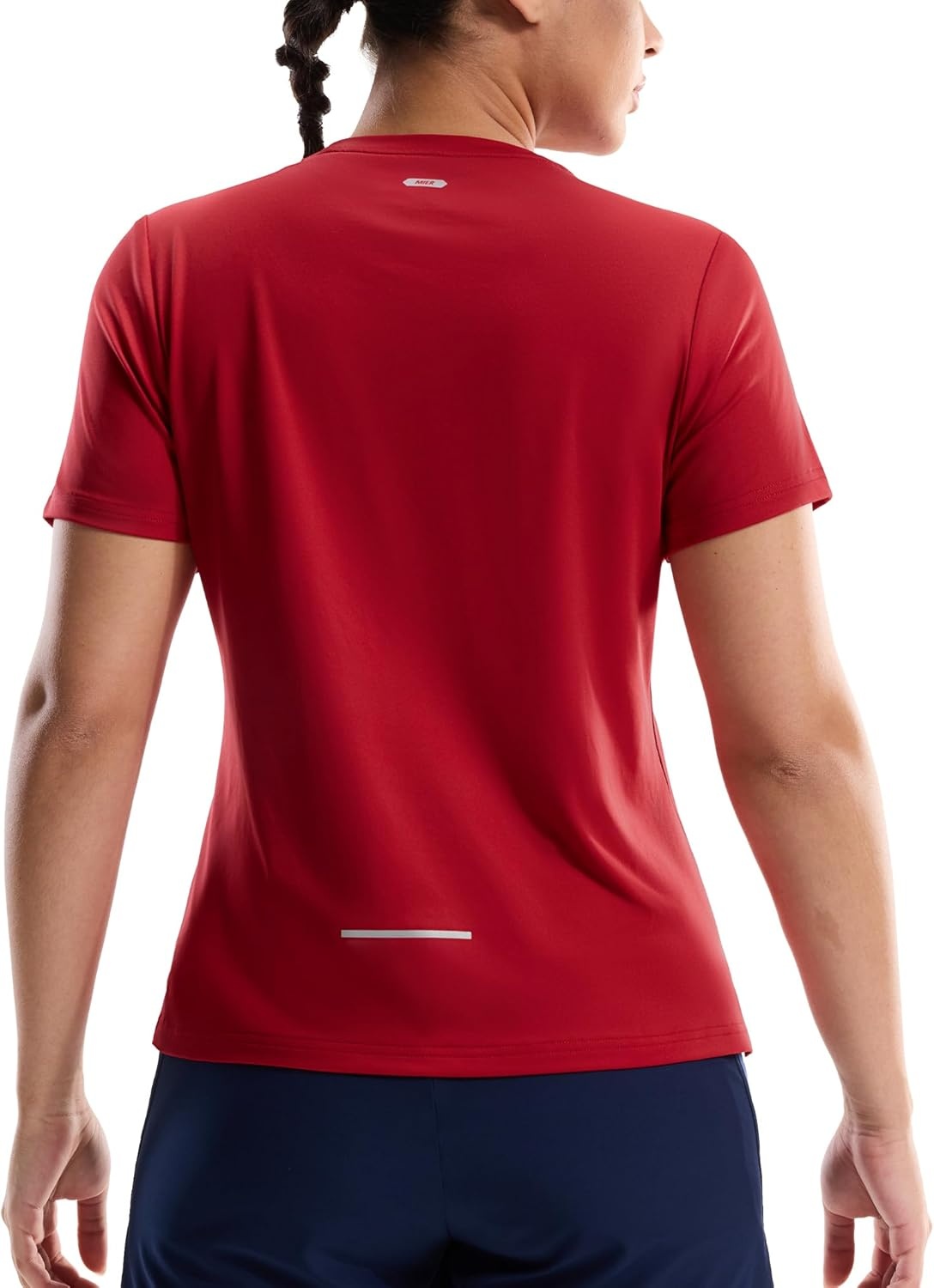 image:imageMIER Short Sleeve COOL MAX Running Shirts for Women Moisture Wicking amp Quick Dry Workout Athletic TShirt Crew Neck Gym TopRed