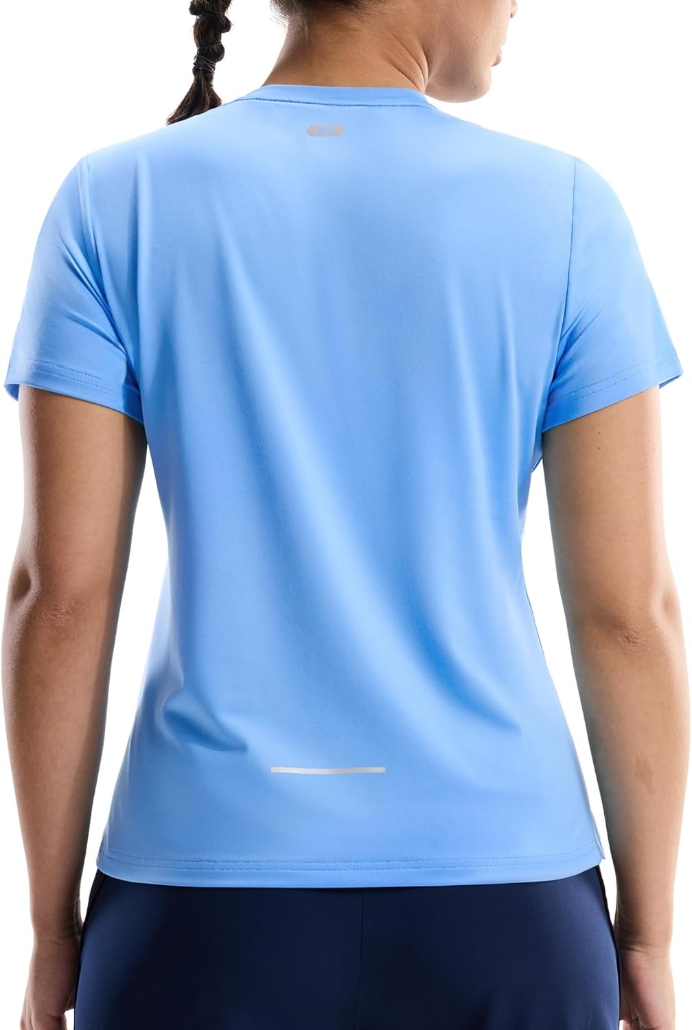 image:imageMIER Short Sleeve COOL MAX Running Shirts for Women Moisture Wicking amp Quick Dry Workout Athletic TShirt Crew Neck Gym TopSky Blue
