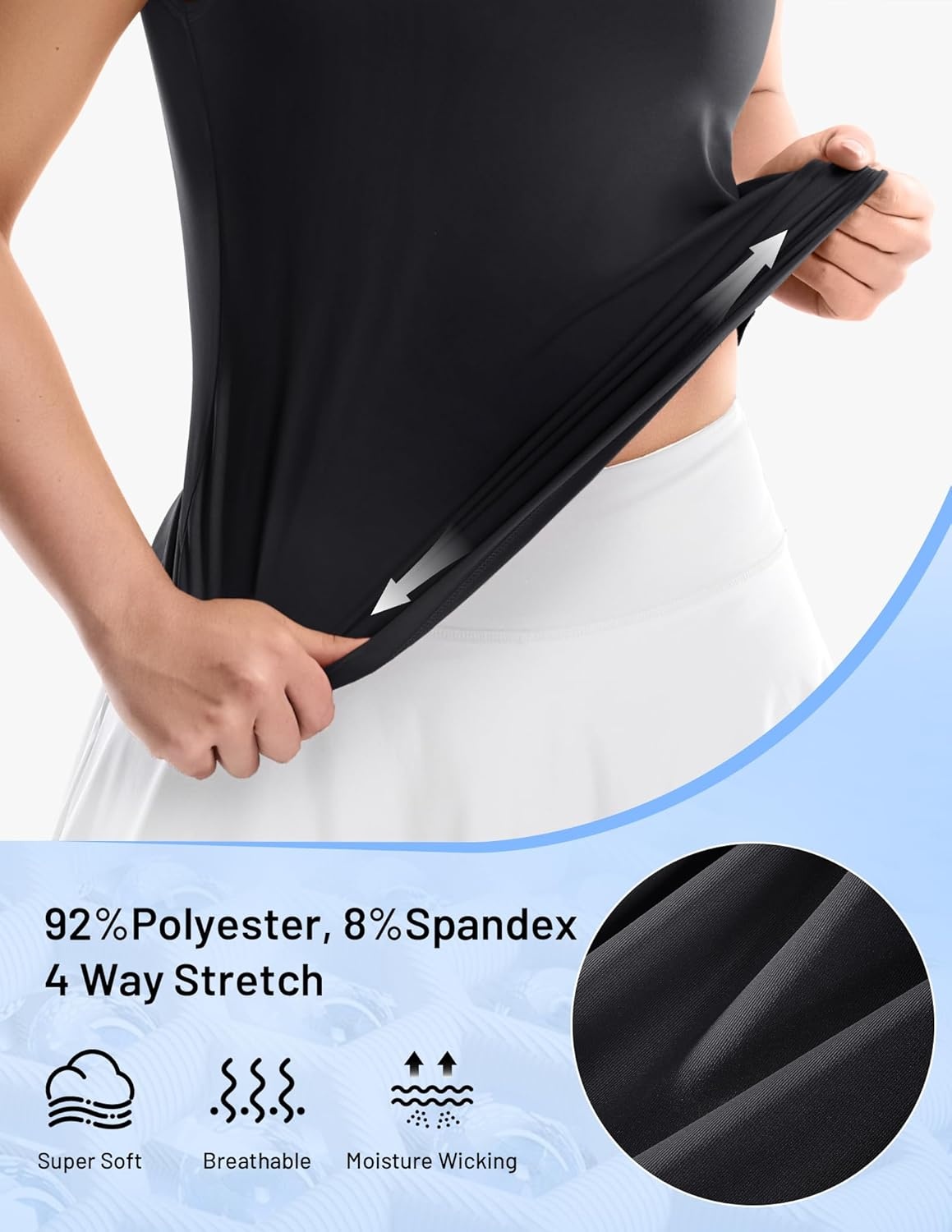 image:imageMIER Womens Sleeveless Golf Shirts Quarter Zip UPF 50 Collared Polo Tank Tops Quick Dry Zip Up Tennis Sports Active TeeBlack