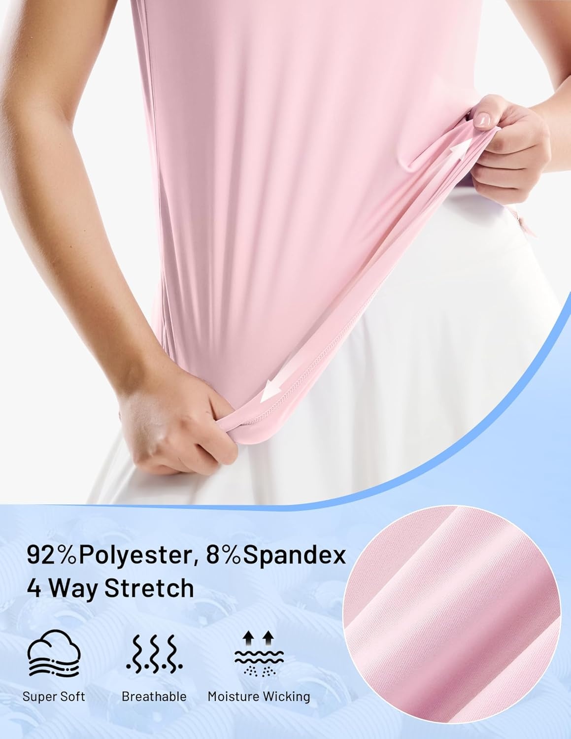 image:imageMIER Womens Sleeveless Golf Shirts Quarter Zip UPF 50 Collared Polo Tank Tops Quick Dry Zip Up Tennis Sports Active TeeLight Pink