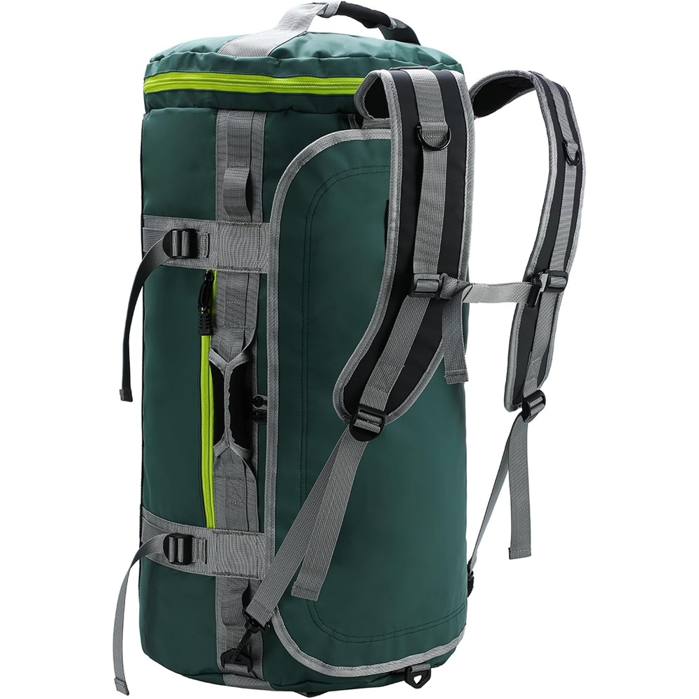 image:imageMIER Large Duffel Backpack Sports Gym Bag with Shoe Compartment Heavy Duty and Water Resistant Dark Green 60LGreen