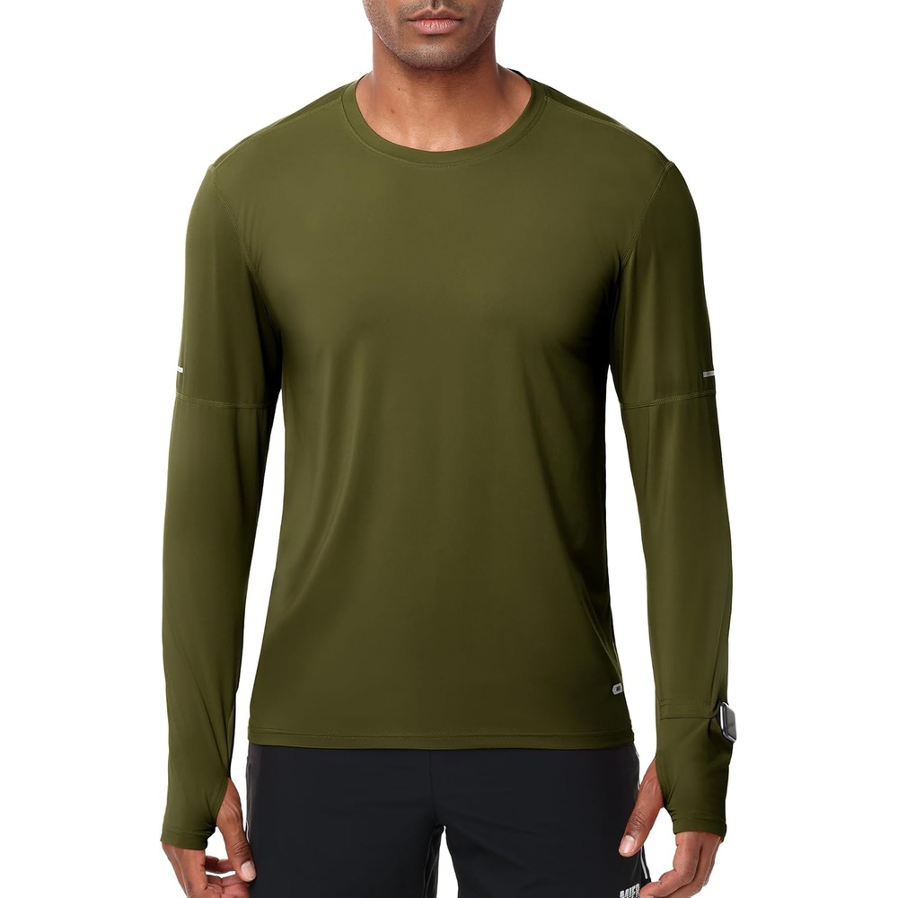 image:imageMIER Long Sleeve Shirts for Men UPF 50 UV Sun Protection Quick Dry Tee Shirt for Running Athletic Workout Gym FishingArmy Green